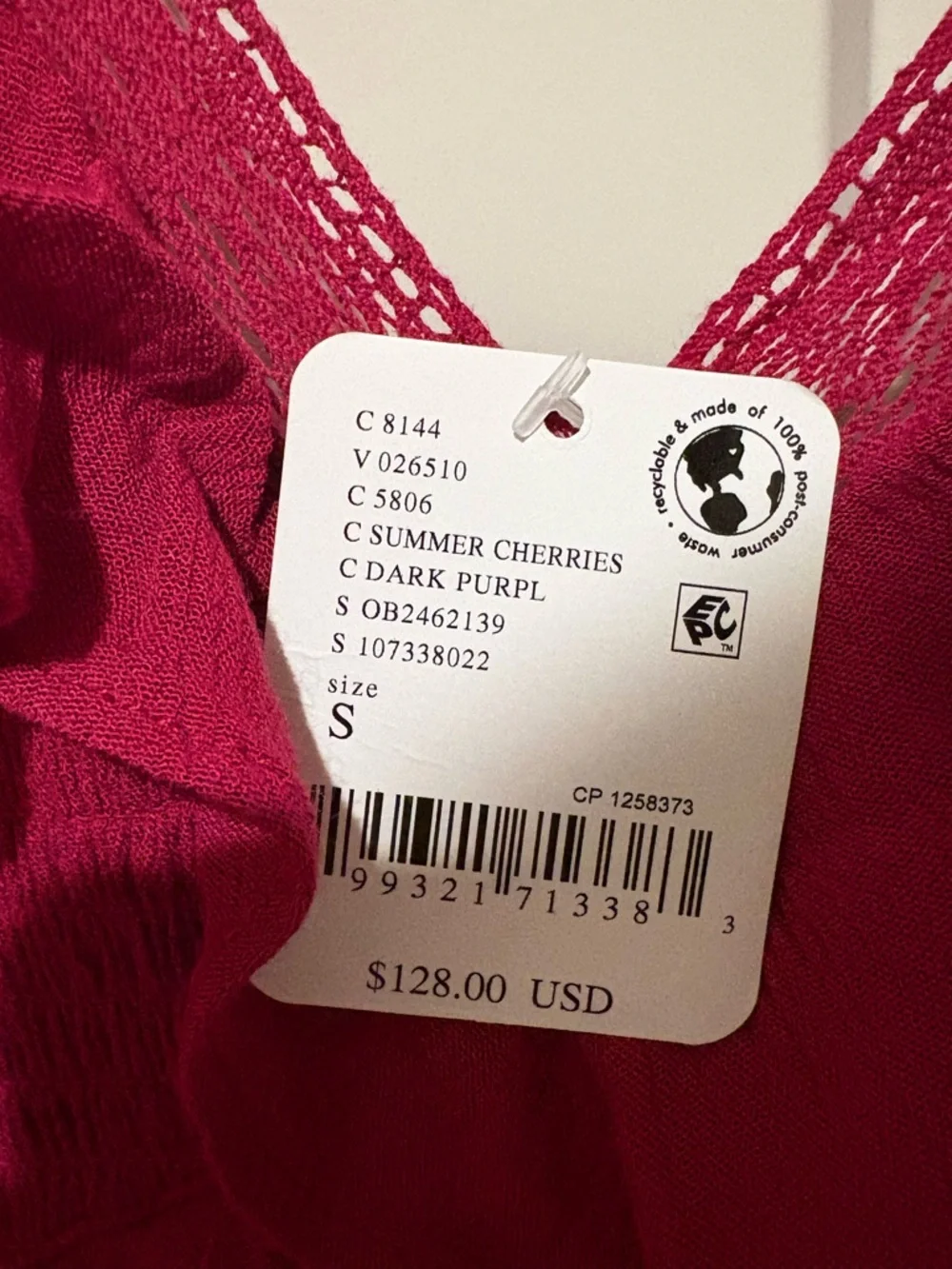 Free People Marsai Maxi Dress Small Color: Summer Cherries NWT - Picture 6 of 6